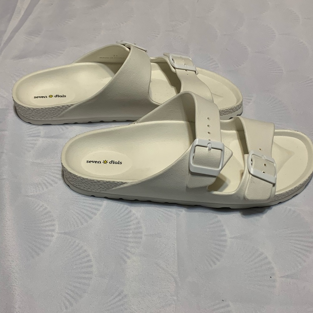 Croc sandals.